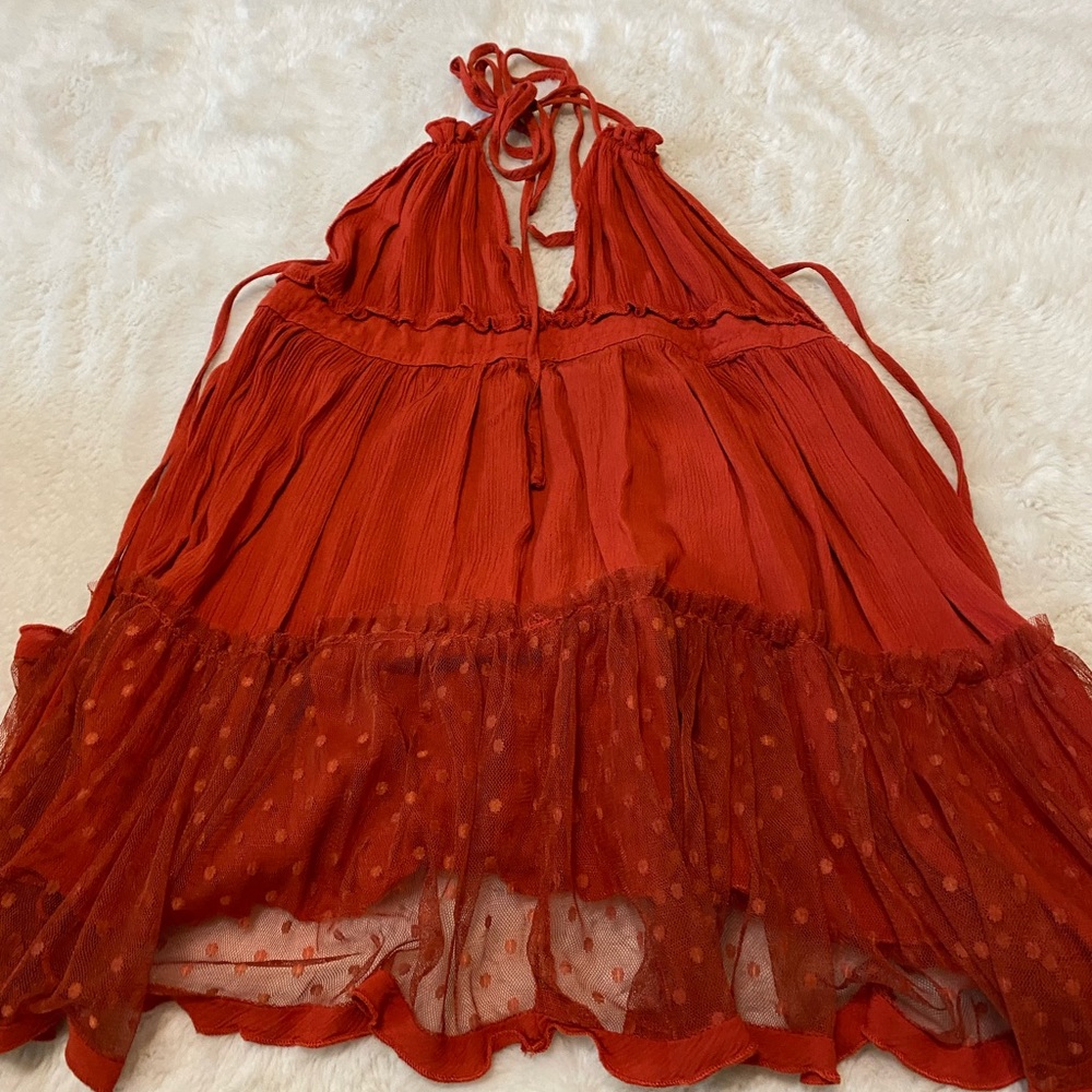 red mini dress